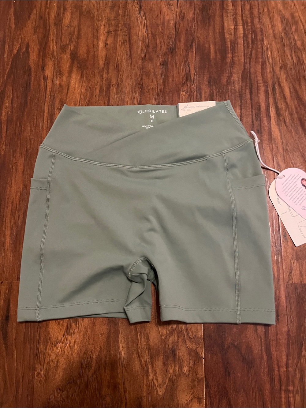 Logilates High-Rise Sage Green Women’s Active Shorts